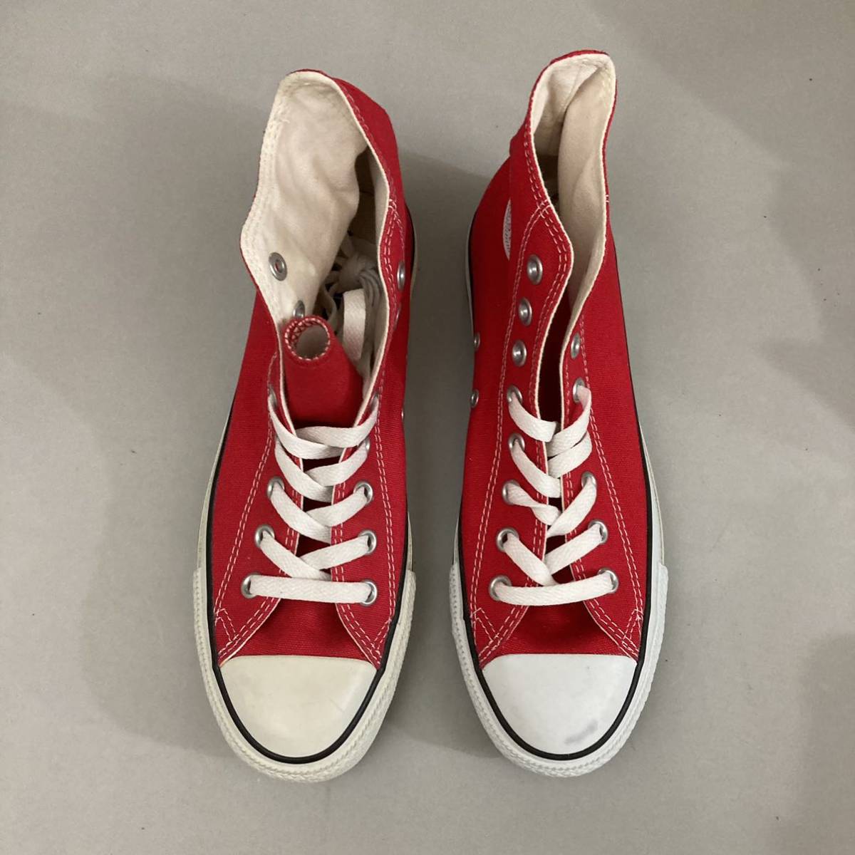 【新品未使用】コンバースCONVERSE オールスター キャンバス地 ハイカット HIGH スニーカー 靴 シューズ 赤 レッド 26.0cm @☆_画像2