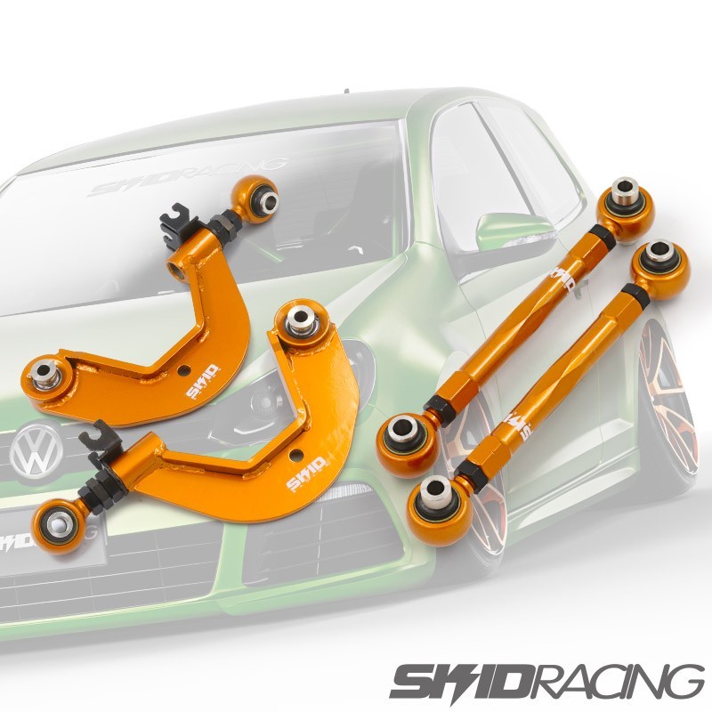 車検OK VW ゴルフ5 6 2点セット Audi A3 8P トーコントロールアーム ゴルフ6 MK5 MK6 リア skid racing スキッドレーシング # :21-D1 21-D3_画像1