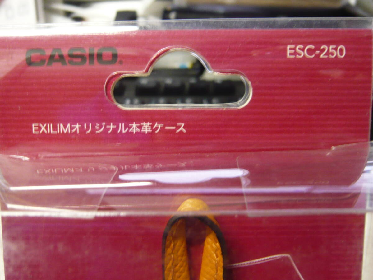 新品未使用未開封！CASIO EXILIMオリジナル本革ケース ESC-250 オレンジ_画像2