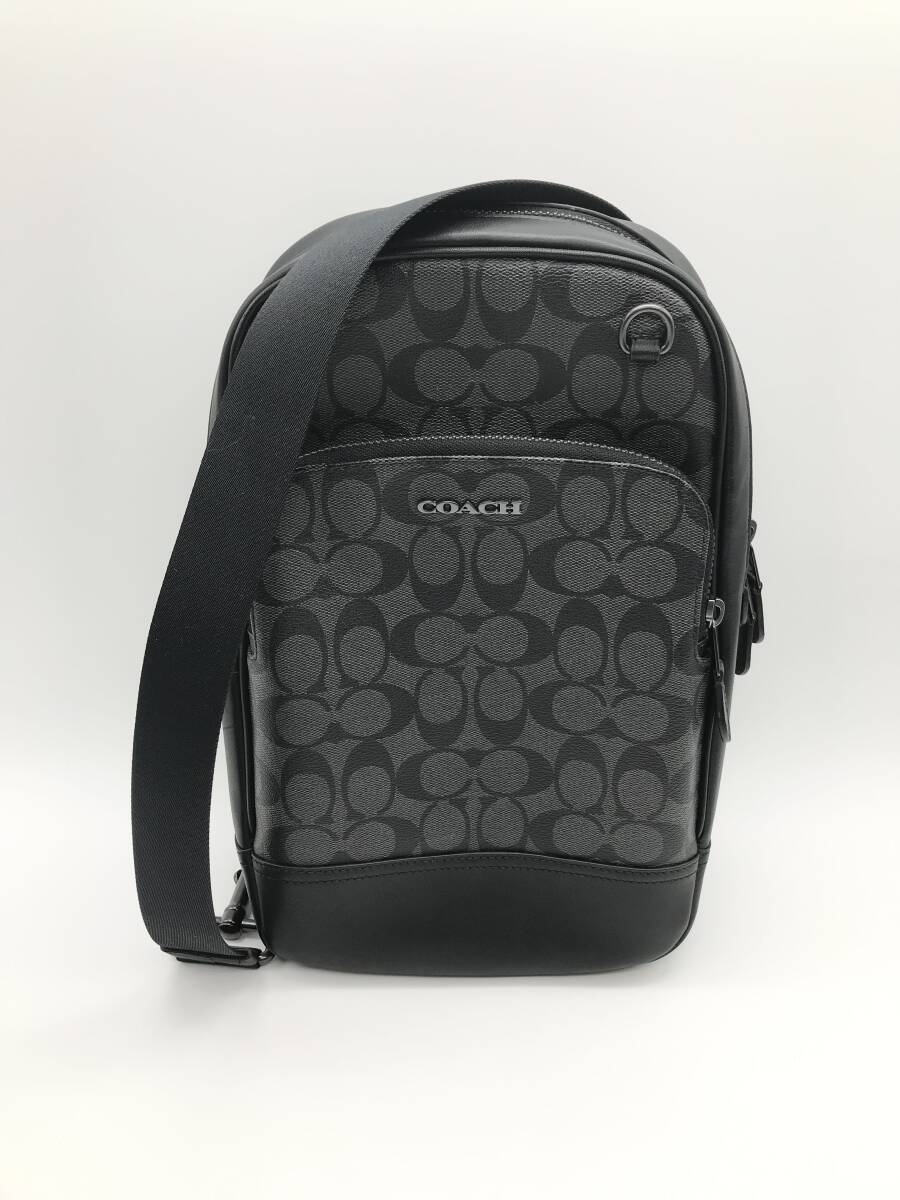 64920/ COACH コーチ バッグ ショルダーバッグ ボディーバッグ C2932 シグネチャー ブラック 黒 鞄_画像1