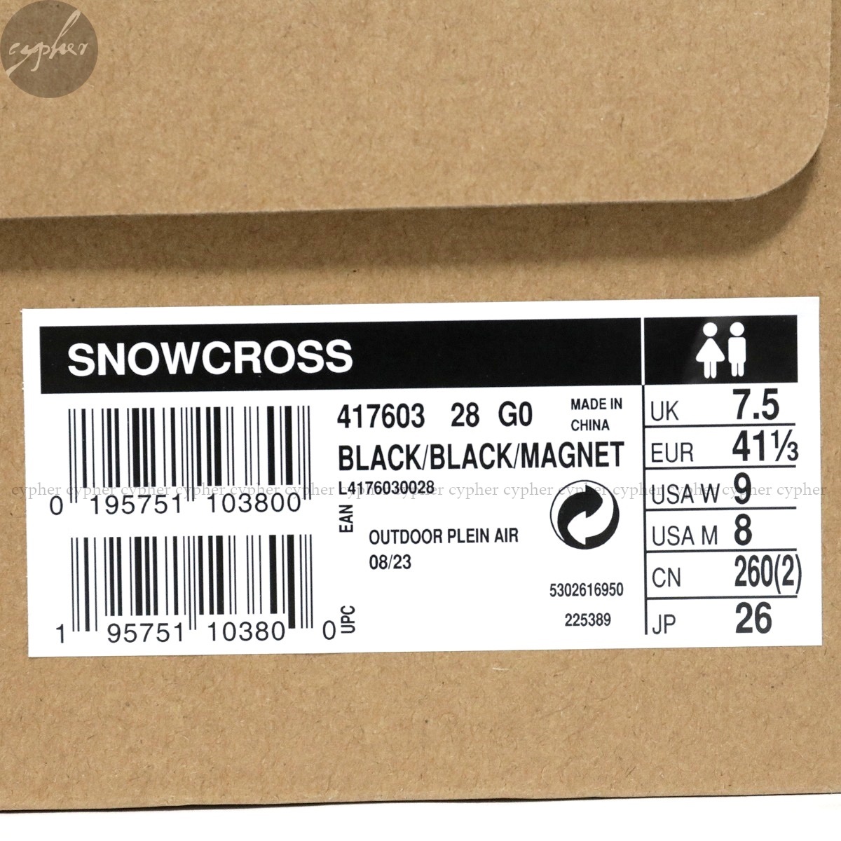 UK7.5 26cm 新品 SALOMON SNOWCROSS スニーカー ブラック サロモン スノークロス ブーツ 黒 417603 ADVANCED アドバンスド_画像8