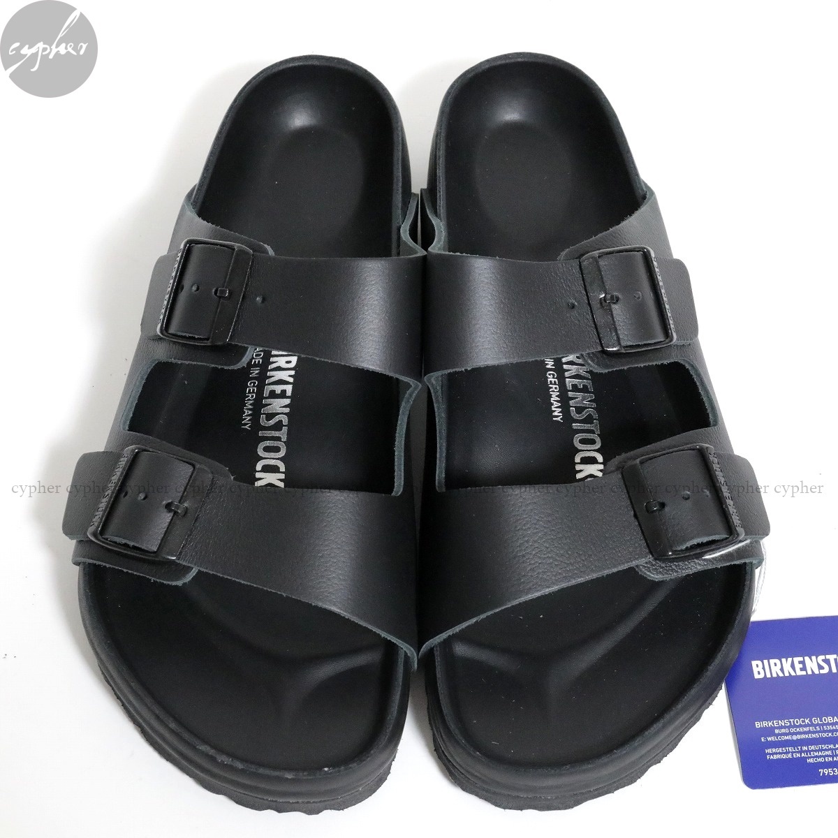 42 27cm 新品 BIRKENSTOCK ARIZONA BS エクスクイジット ナチュラル オール レザー サンダル ブラック ビルケンシュトック アリゾナ 黒_画像5