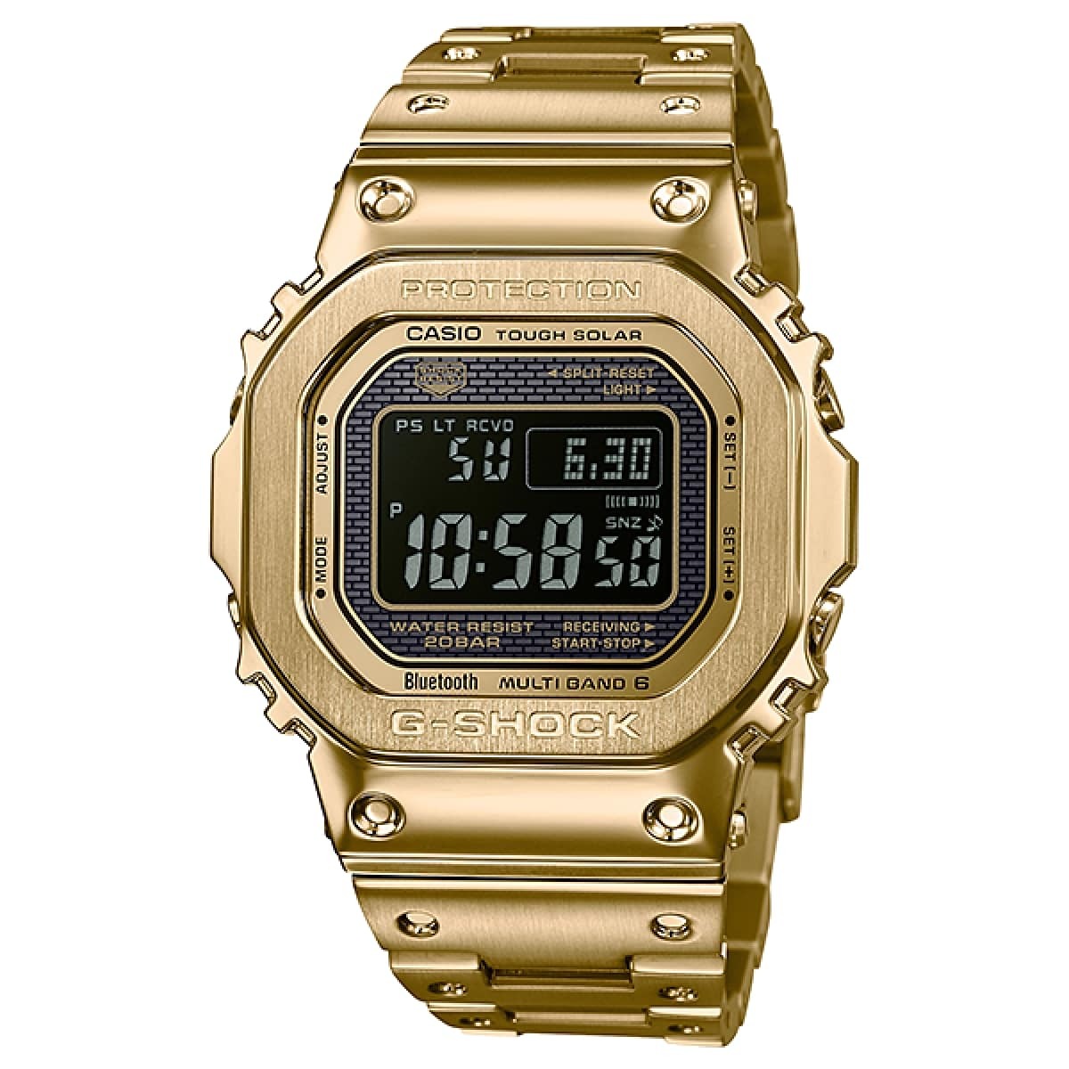 CASIO G-SHOCK GMW-B5000GD-9JF フル メタル 腕時計 ゴールド カシオ Gショック ジーショック タフソーラー 電波 金 ブラック 黒 デジタルの画像10