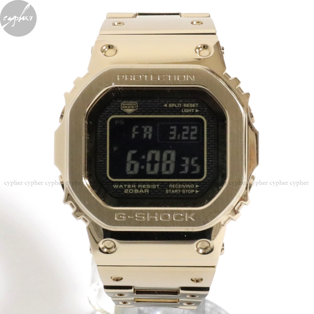 CASIO G-SHOCK GMW-B5000GD-9JF フル メタル 腕時計 ゴールド カシオ Gショック ジーショック タフソーラー 電波 金 ブラック 黒 デジタルの画像5