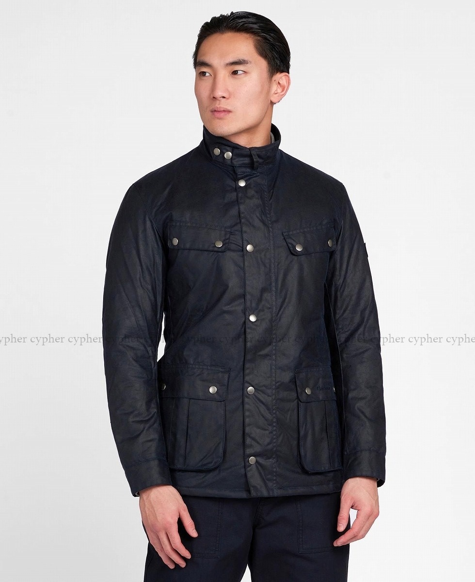 S 新品 BARBOUR INTERNATIONAL DUKE WAX JACKET ネイビー バブアー インターナショナル デューク ワックス ジャケット オイル オイルド 紺_画像7