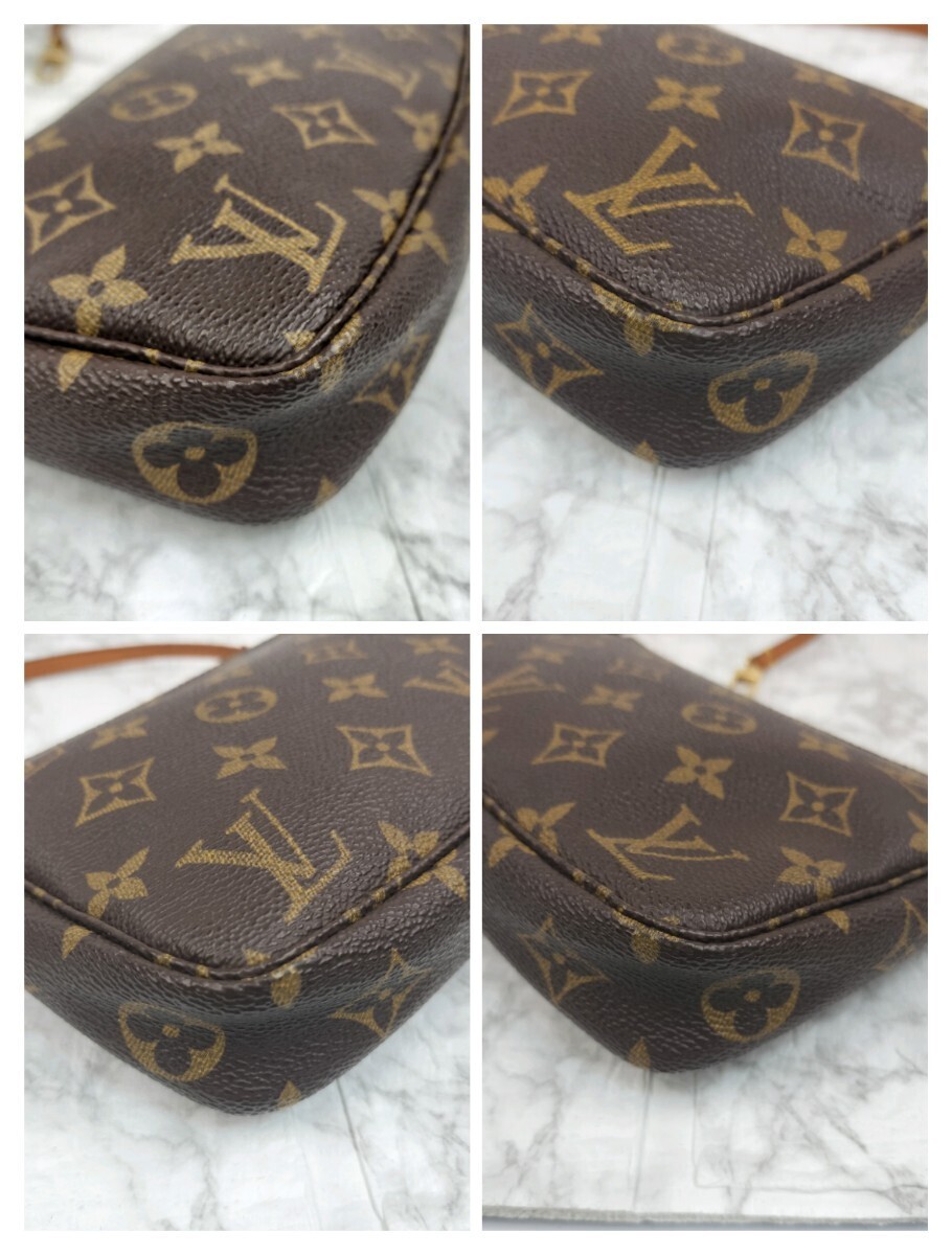 1円～ LOUIS VUITTON ルイヴィトン ハンドバッグ ポーチ ポシェットアクセソワール M51980 SL0968 モノグラム ブラウン_画像5