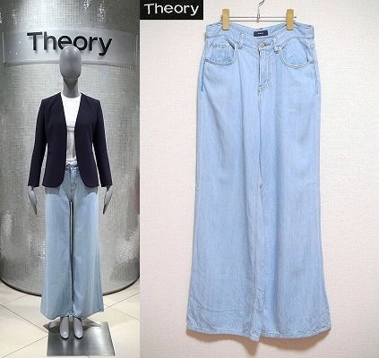 ◎美品！Theory【セオリー】スーパーワイドデニム(EXTREMELY SOFT/SUPER WIDE)定価29,000円+税_定価29,000円+税です♪