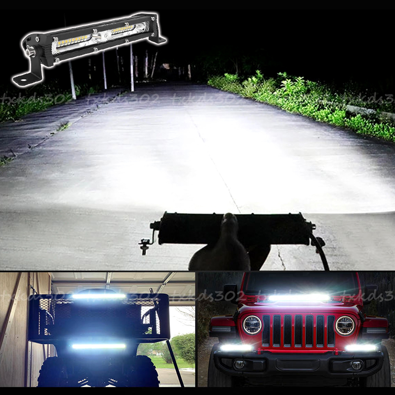 LED light bar working light 2 piece 60W all-purpose 12V 24V automobile working light floodlight off-road SUV waterproof headlights assistance light car truck heavy equipment high luminance 