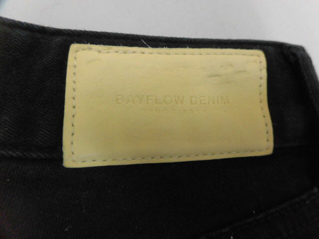 BAYFLOW ベイフロー SLIM SKINNY スリムスキニー スキニーパンツ ボトムス デニムパンツ ジーンズ ブラックデニム 黒 サイズW24_画像5