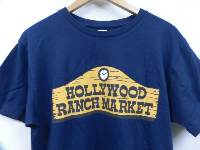 HOLLYWOOD RANCH MARKET ハリウッドランチマーケット 聖林公司 日本製 H.R.MARKET 半袖 プリント Tシャツ トップス HRM ネイビー 紺 L_画像2