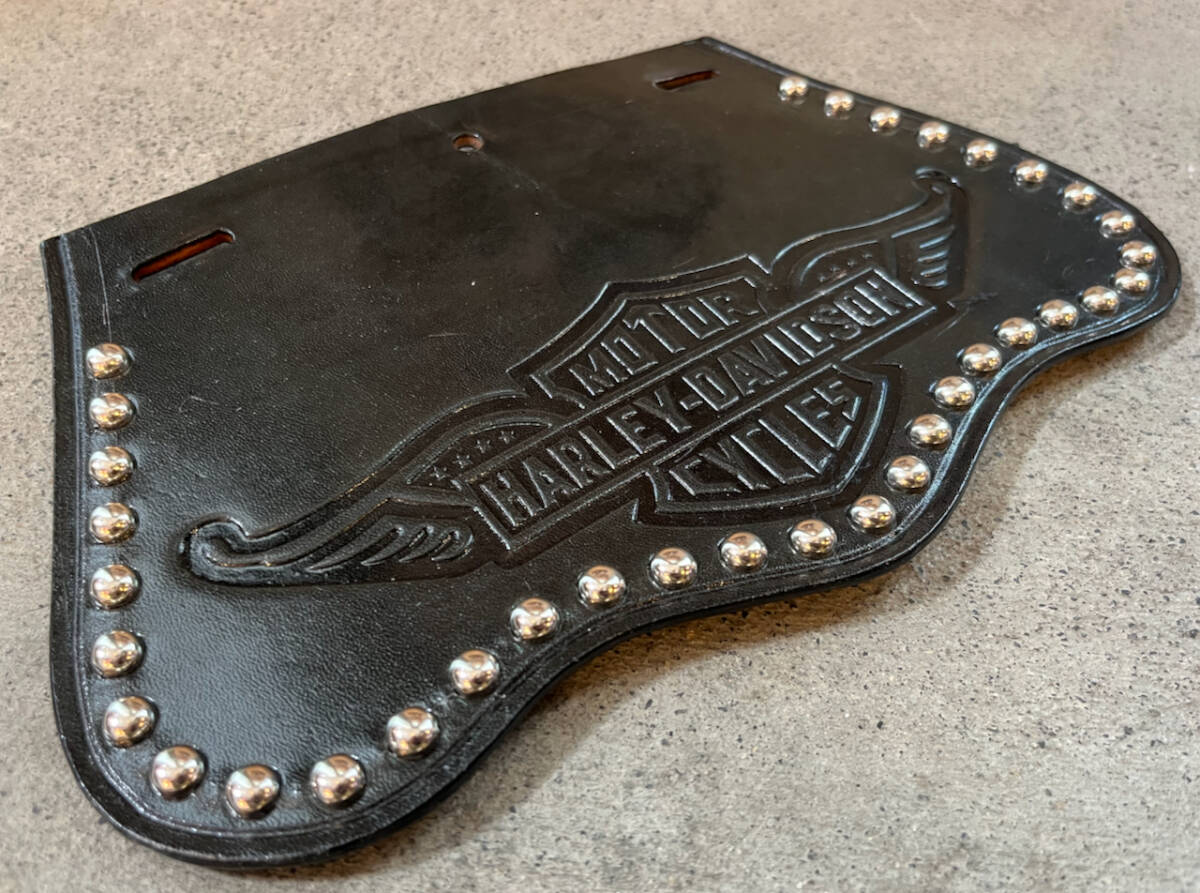 Harley-DavidsonハーレーダビッドソンMudGuardマッドガード泥よけ黒スタッズ30s40s50s60sビンテージVintageパンナックルサイドバルブ_画像2