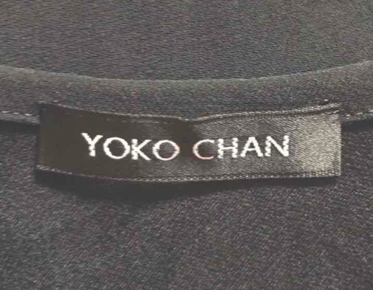 YOKO CHAN　 Ｖネック　ノースリーブ　トップス　ブラウス　ヨーコチャン ブラック　黒　カットソー　サイズフリー