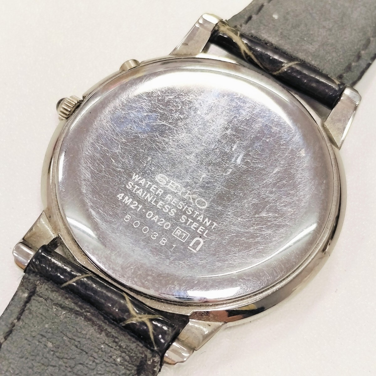 SEIKO　セイコー　DOLCE　自動巻き　腕時計　4M21-0A20 　革ベルト_画像7