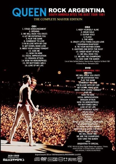 クイーン ROCK ARGENTINA SOUTH AMERICA BITES THE DUST TOUR 1981 (2CD+1DVD) QUEEN プレス盤の画像2