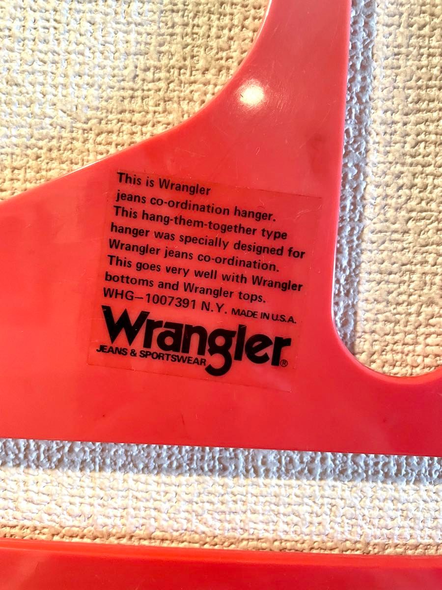 【Wrangler】ハンガー・プラスチック・レア物・ラングラー・ピンク・非売品