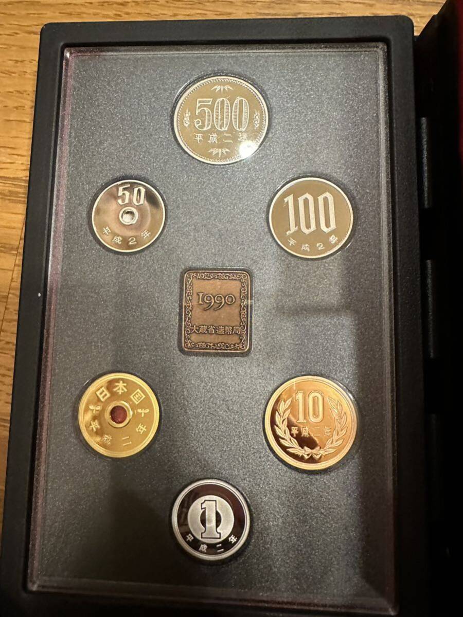 Mint Bureau Japan プルーフ貨幣セット 1990年 平成2年 銘板入 額面666円 大蔵省 造幣局 記念硬貨 3_画像8