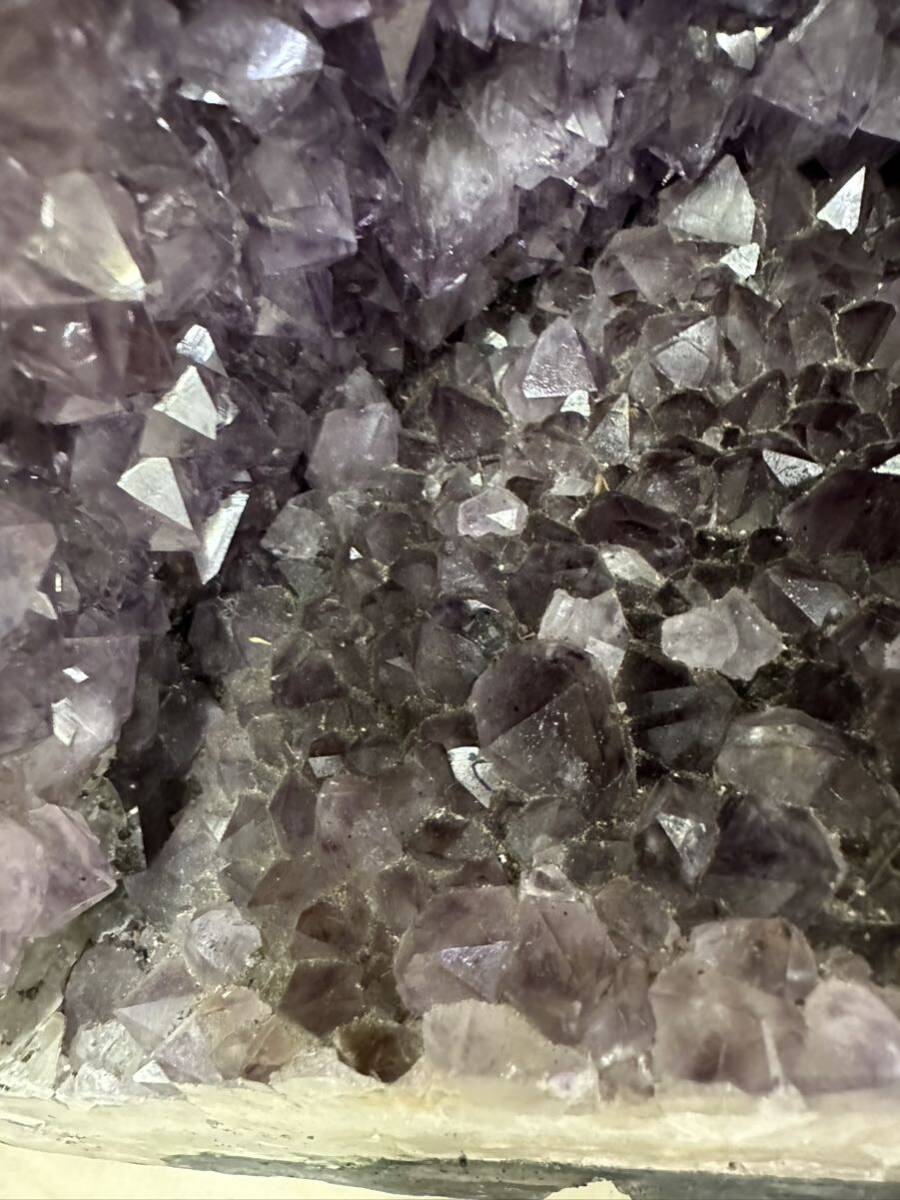 天然石 紫水晶 アメジスト 鑑賞石 置物 アメジストドーム 高さ 約34.5cm 総重量14kg 直接引き取り可能 大阪府_画像3