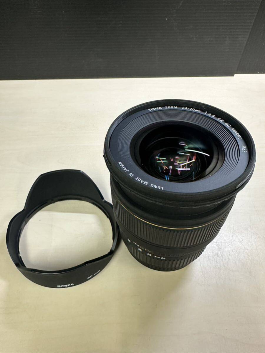 SIGMA Sigma ZOOM 24-70mm 1:2.8.EX DG MACRO Canon mount camera lens present condition goods 