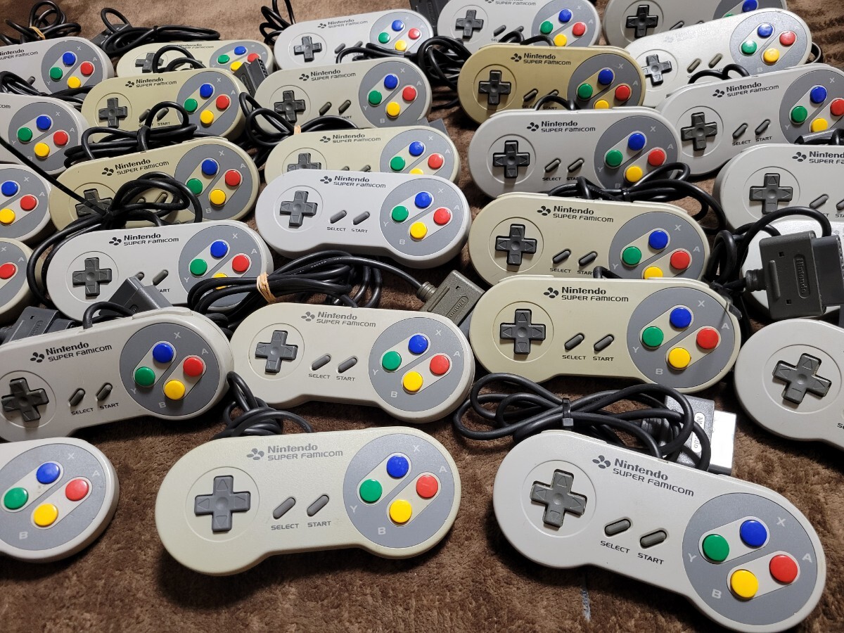 Nintendo 純正 SFC スーパーファミコン コントローラー SHVC-005 ×28 PVL-005 ×１ まとめ 大量 任天堂 コントローラ