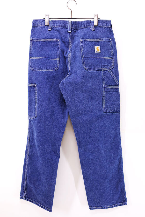 Used 00s Carhartt Blue Denim Painter Pants Size W35 L31 古着_画像2