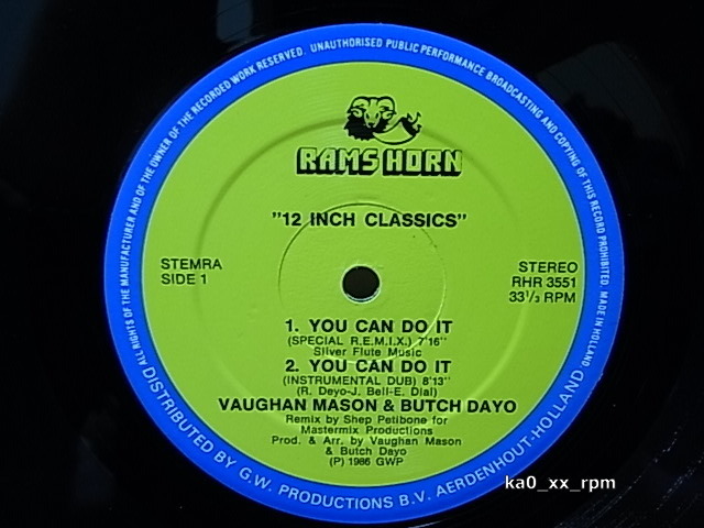 ★☆Vaughan Mason & Butch Dayo「You Can Do It / Party On The Corner」☆★5点以上で送料無料!!!の画像2