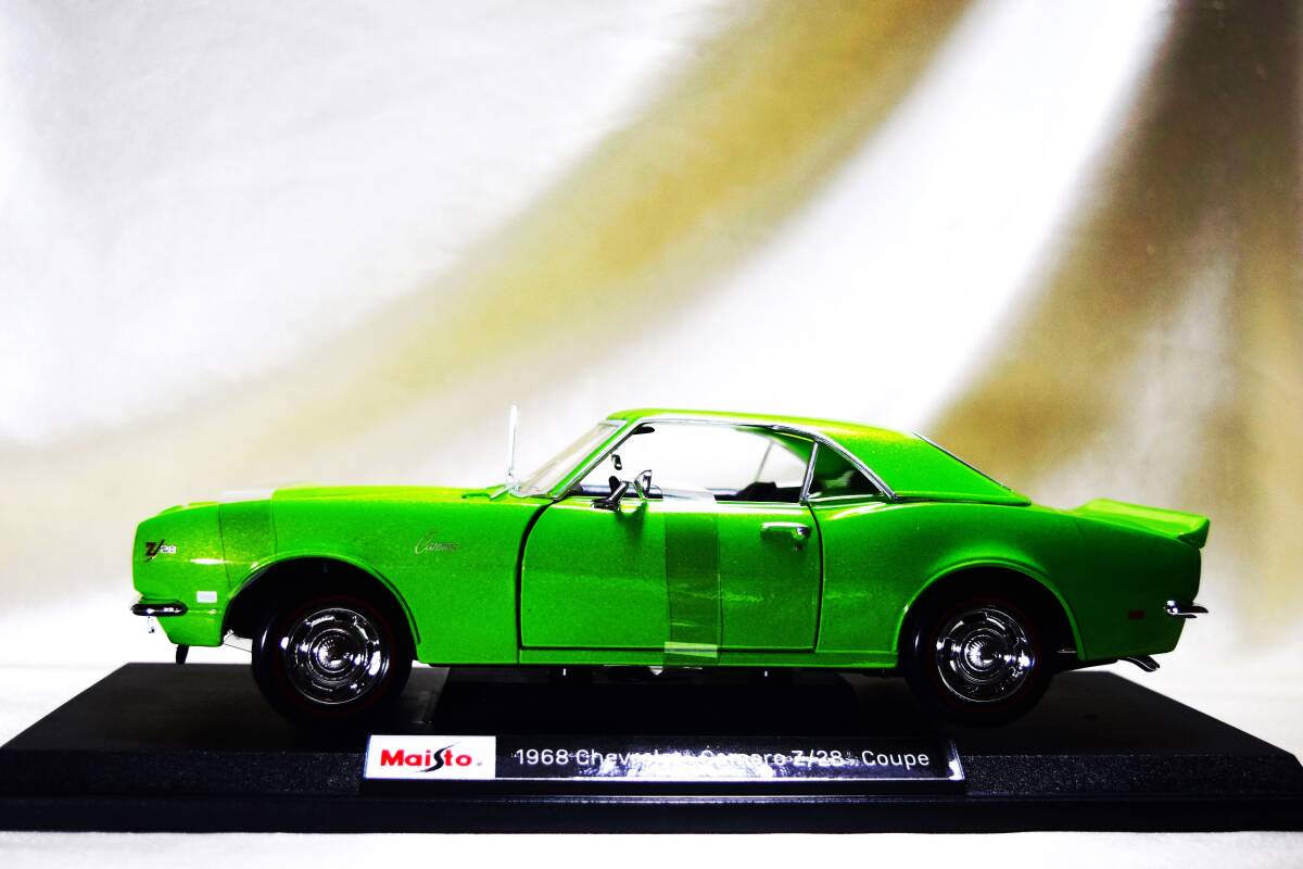 新品マイスト1/18【Maisto】◆1968年式 Chevrolet Camaro Z/28 Coupe/レア色/◆シボレー/ポルシェ/フェラーリ/BMW/ランボル/オートアート他の画像2