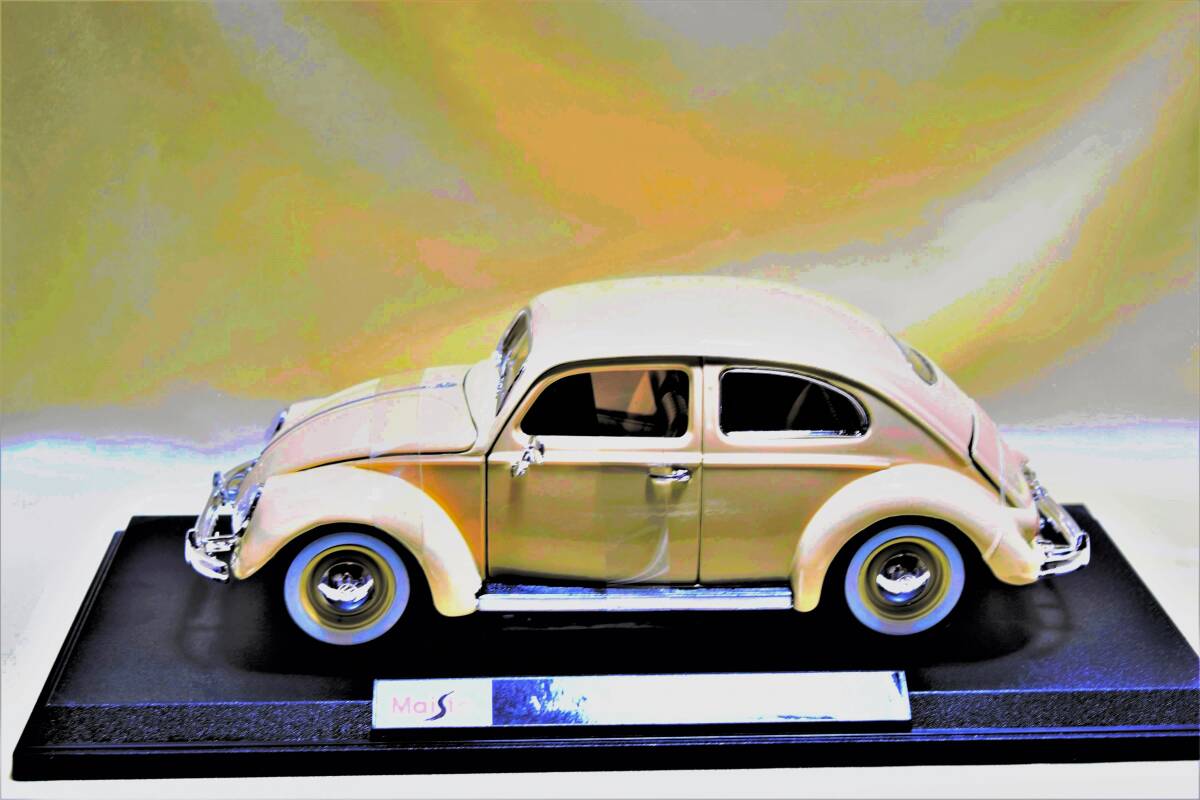 新品マイスト1/18【Maisto】■Volkswagen Kafer Beetle (1955)■BMW/フェラーリ/アウディ/ポルシェ/ランボル/ワーゲン/オートアート/京商_画像2