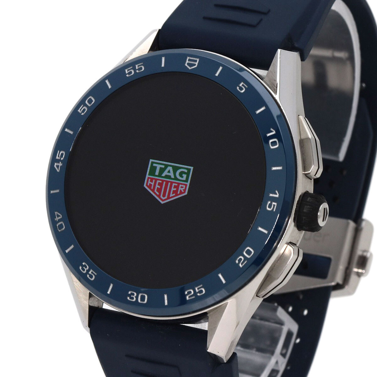 TAG HEUER タグホイヤー SBG8A コネクテッド スマートウォッチ 腕時計 ステンレススチール ラバー メンズ 中古_画像3