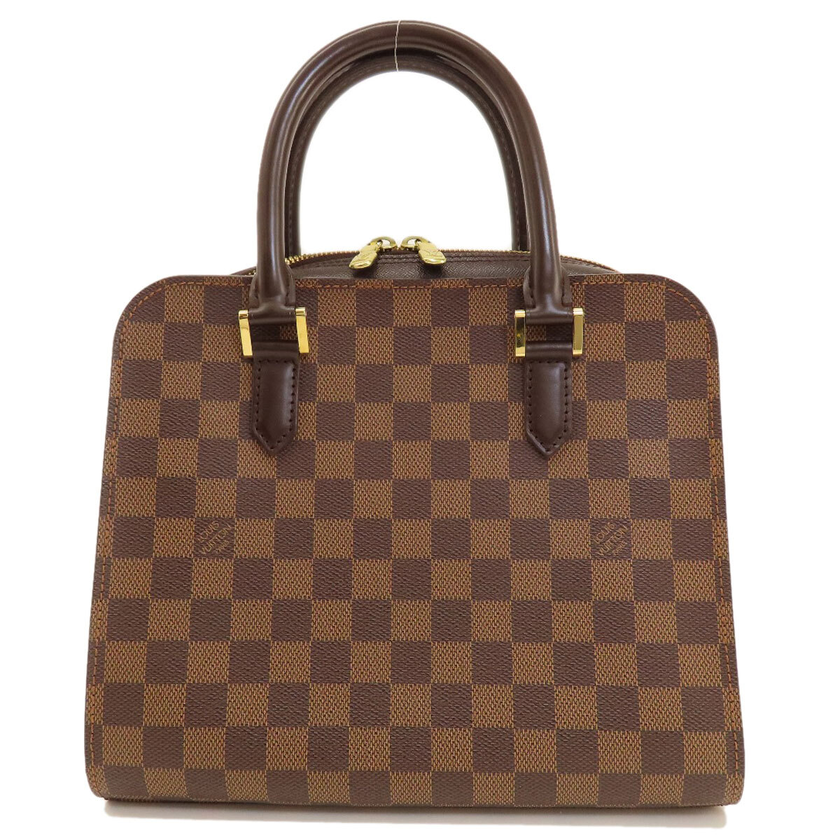 LOUIS VUITTON ルイヴィトン N51155 トリアナ ダミエ エベヌ ハンドバッグ ダミエキャンバス レディース 中古_画像2