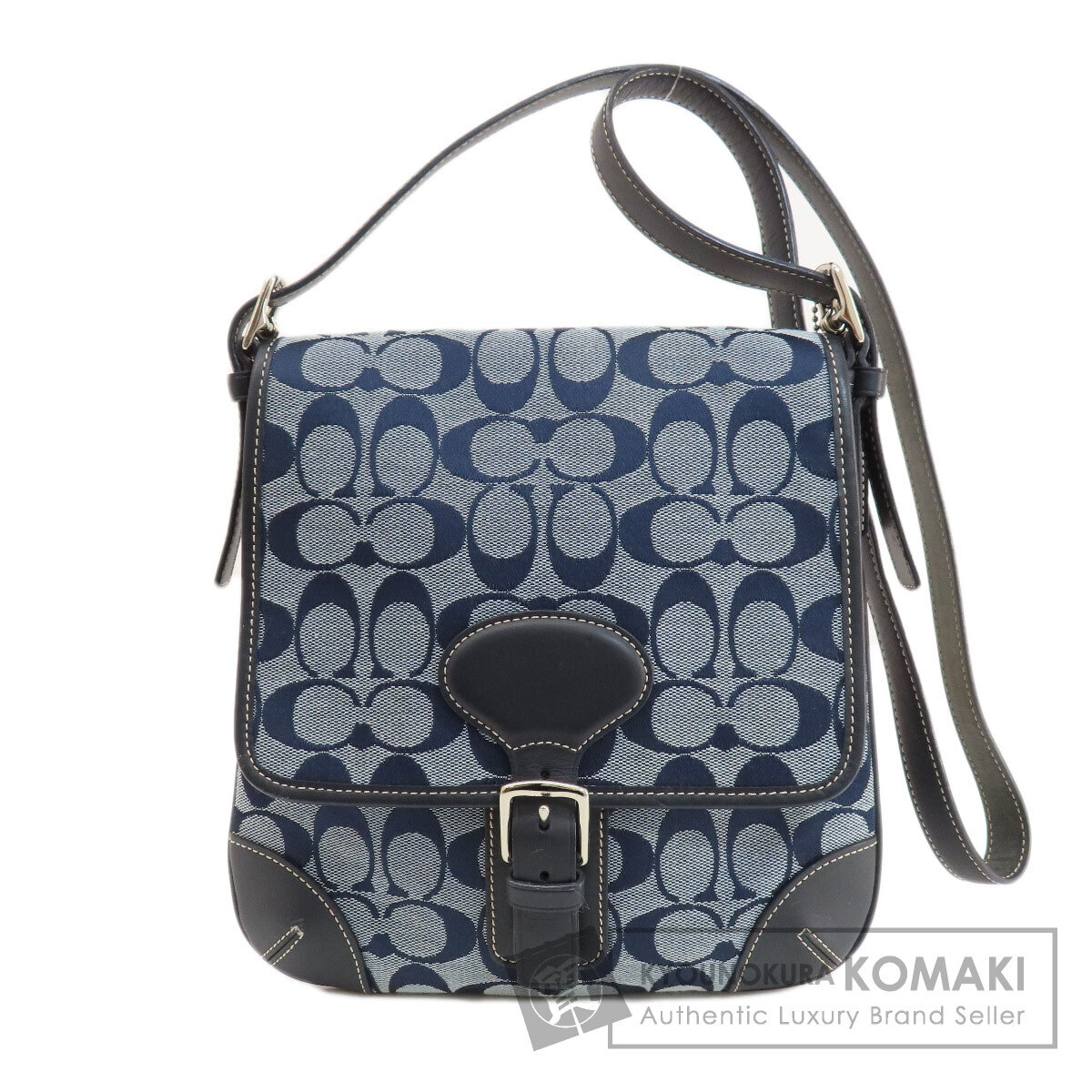 COACH コーチ 6079 シグネチャー ショルダーバッグ キャンバス レディース 中古