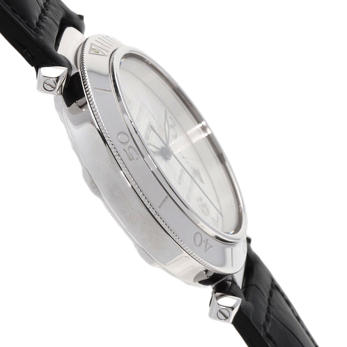 CARTIER カルティエ W3013756 パシャ 38mm 腕時計 K18ホワイトゴールド 革 メンズ 中古_画像5