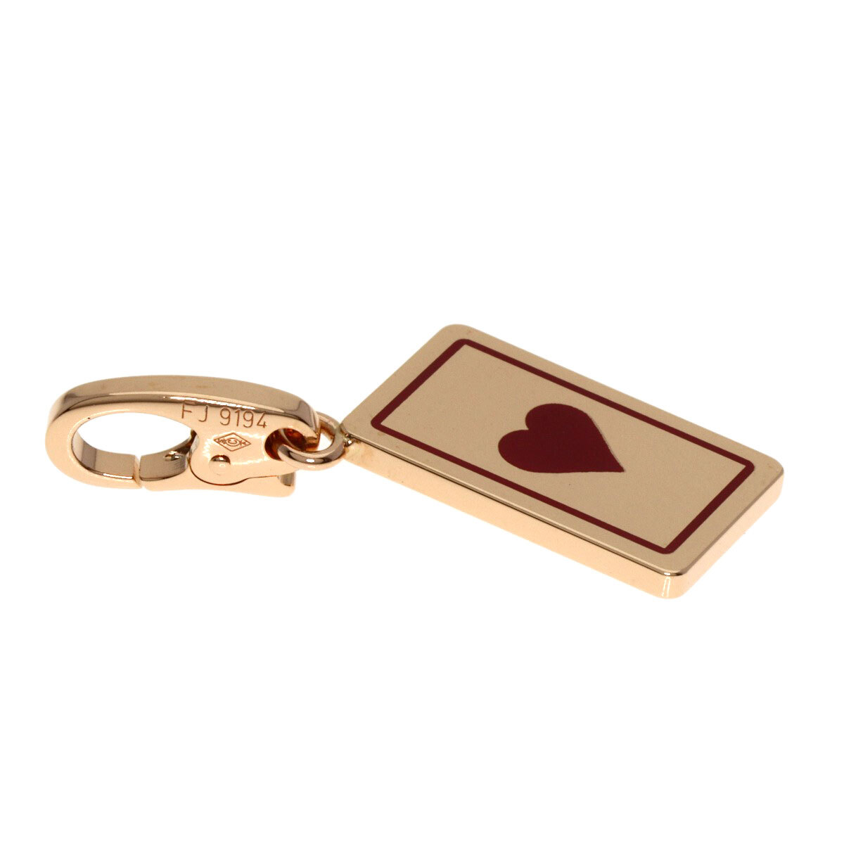 CARTIER Cartier Heart playing cards charm pendant top K18 pink gold lady's used 