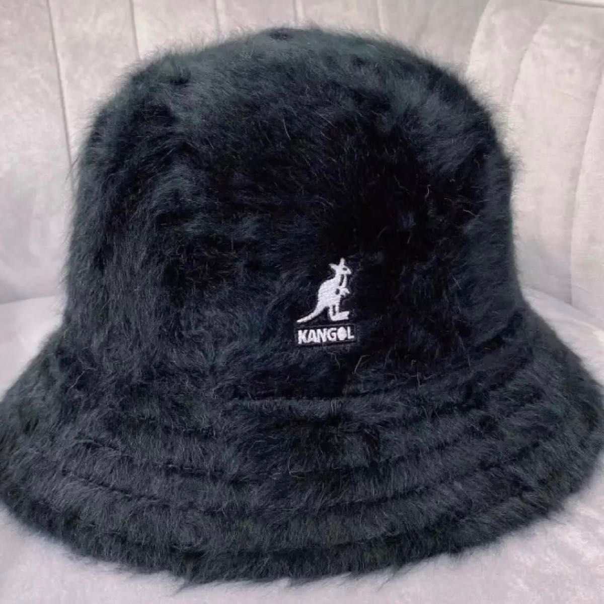 【訳あり品】タグ無し カンゴール ファーハット バケットハット ブラック  KANGOL ファーバケットハット ファー 帽子