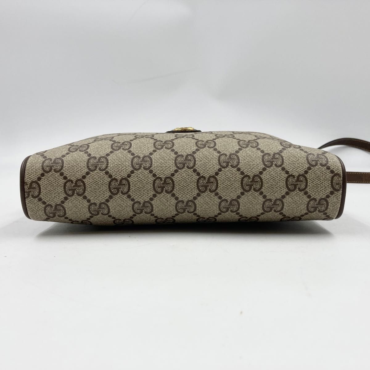 【極美品】 オールドグッチ GUCCI ショルダーバッグ 肩掛け 斜め掛け 2wayアクセコ GG シェリーライン ロゴ金具 