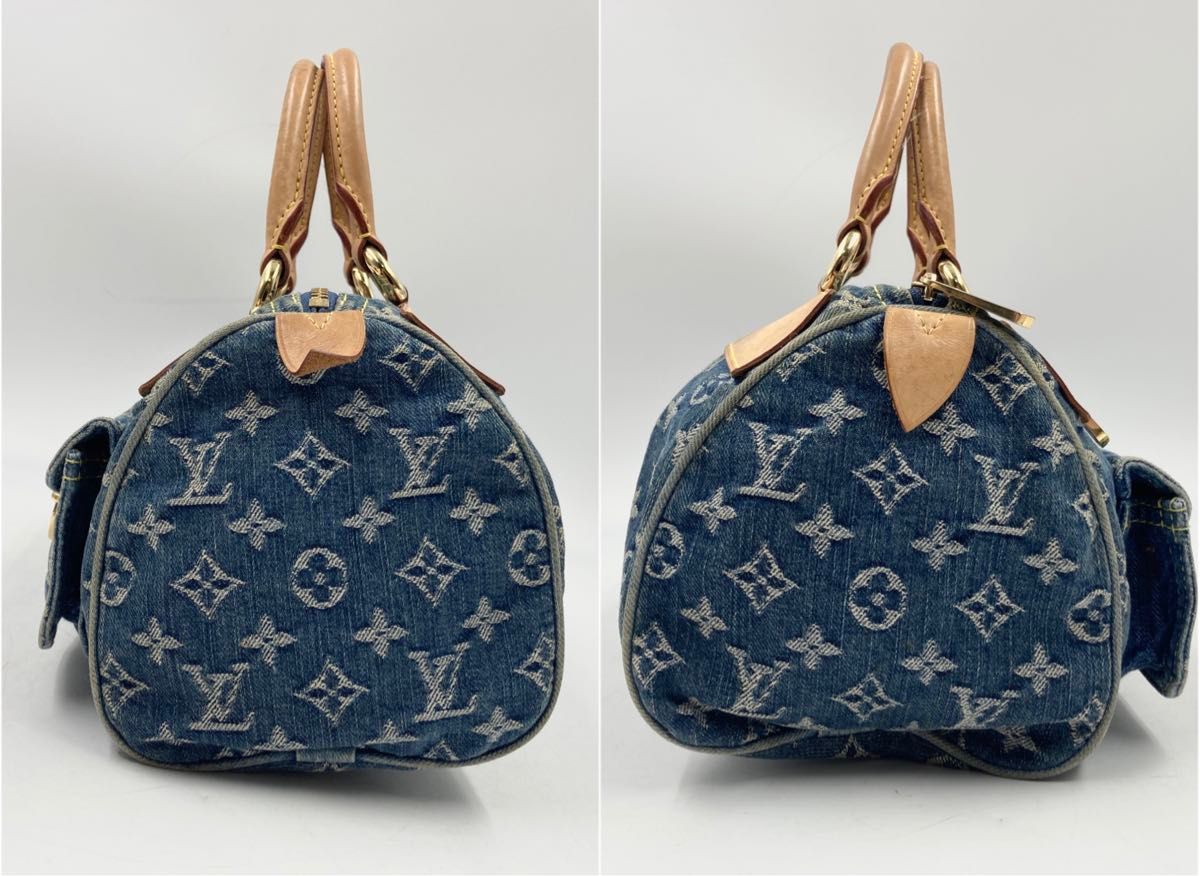 【極美品・入手困難】ルイヴィトン LOUIS VUITTON LV ハンドバッグ ネオスピーディ デニム ブルー 青 M95019