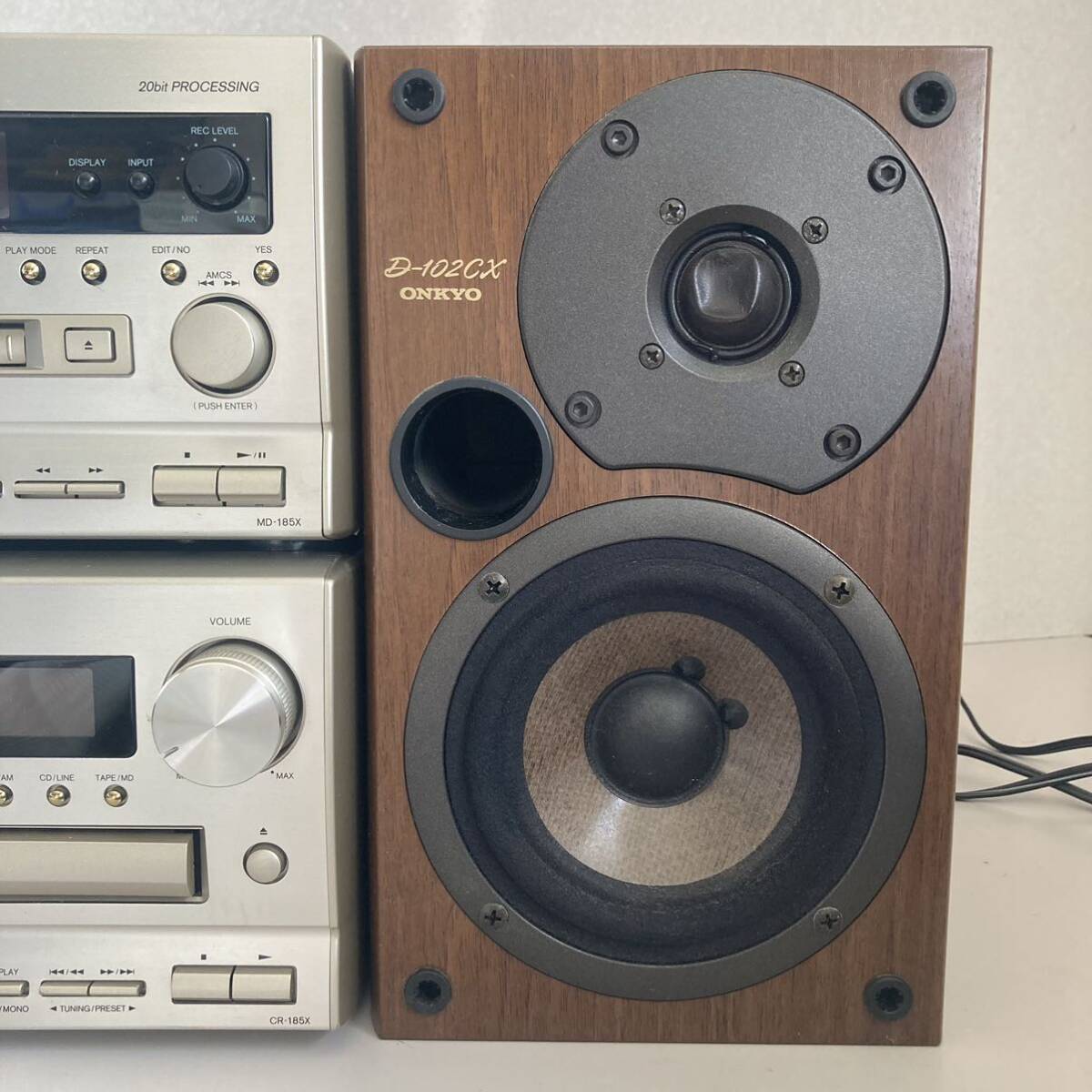 ONKYO オンキョー md-185x cr-185x d-102cx コンポ スピーカー CD MDの画像5