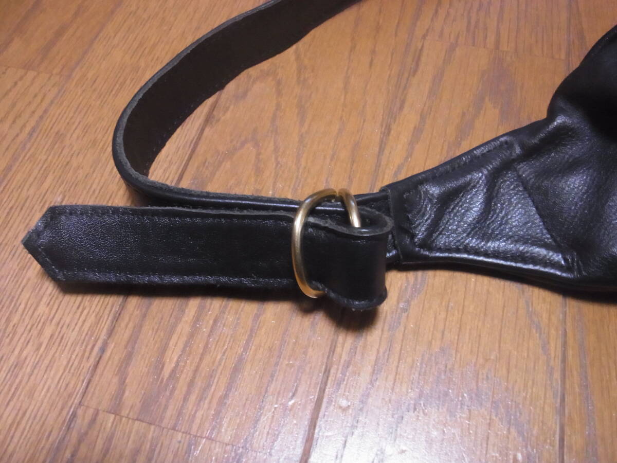 243-111/美品/バックドロップ別注/VANSON/バンソン/FANNY-PACK/ファニーパック/レザーウエストバッグ/ブラックの画像6