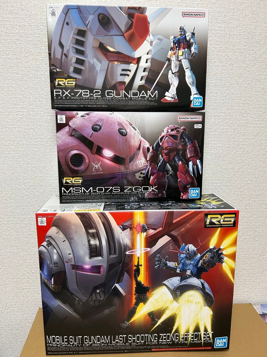 新品★RG1/144ラストシューティングジオング エフェクトセット＋RG1/144ガンダム＋RG1/144シャア専用ズゴック