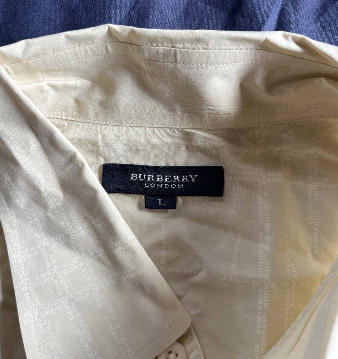  Burberry London ] check pattern big Silhouette oversize short sleeves shirt ( men's ) L whole pattern high class type storage goods 