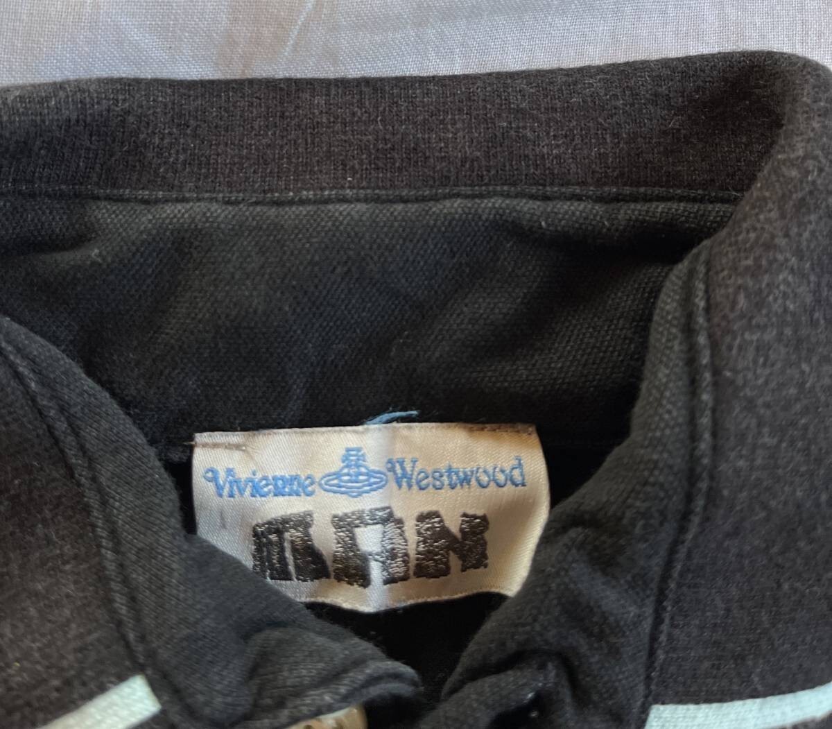 Vivienne Westwood ヴィヴィアンウエストウッド オーブ刺繍 半袖 ポロシャツ ブラック 黒/イエロー メンズ 　定番_画像2