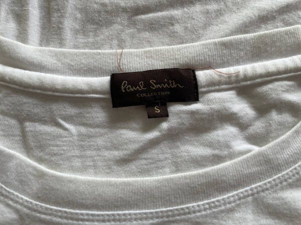 Paul Smith COLLECTION★Sサイズ ポールスミス コレクション 半袖 メンズ 白 ホワイト プリント トップス シャツ Tシャツ　高級_画像2