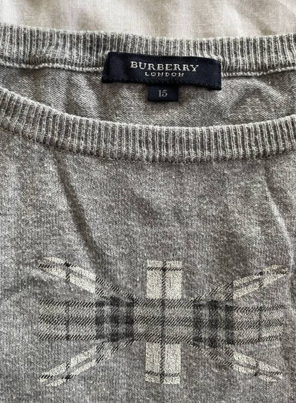 バーバリー ロンドン BURBERRY LONDON Tシャツ カットソー 半袖　15 グレイ