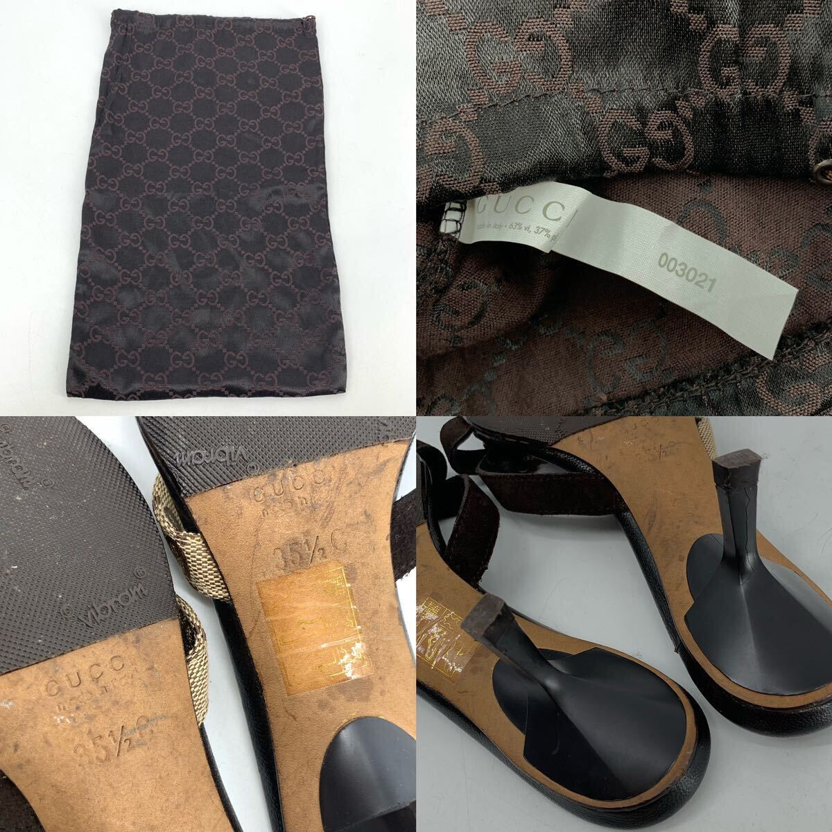 GUCCI グッチ サンダル/パンプス GGロゴ ヒール イタリア製 レディース 35.5_画像7