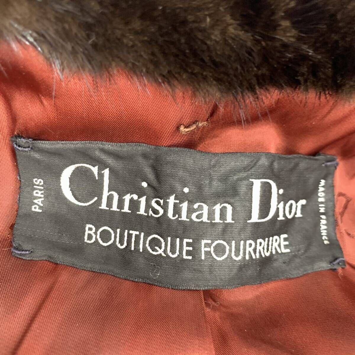 Christian Dior BOUTIQUE FOURRURE クリスチャンディオール ミンク ロングコート/ファーコート 毛皮 レディース_画像6