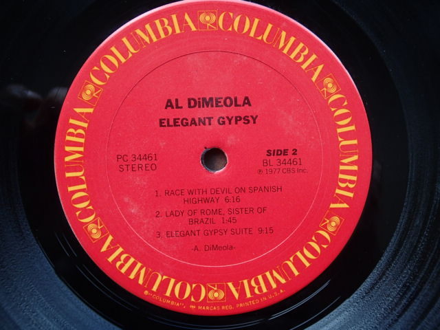 【輸入盤 US盤　LP】アルディメオラ　エレガントジプシー　AL DIMEOLA　ELEGANT GYPSY　★盤面きれい！_画像5