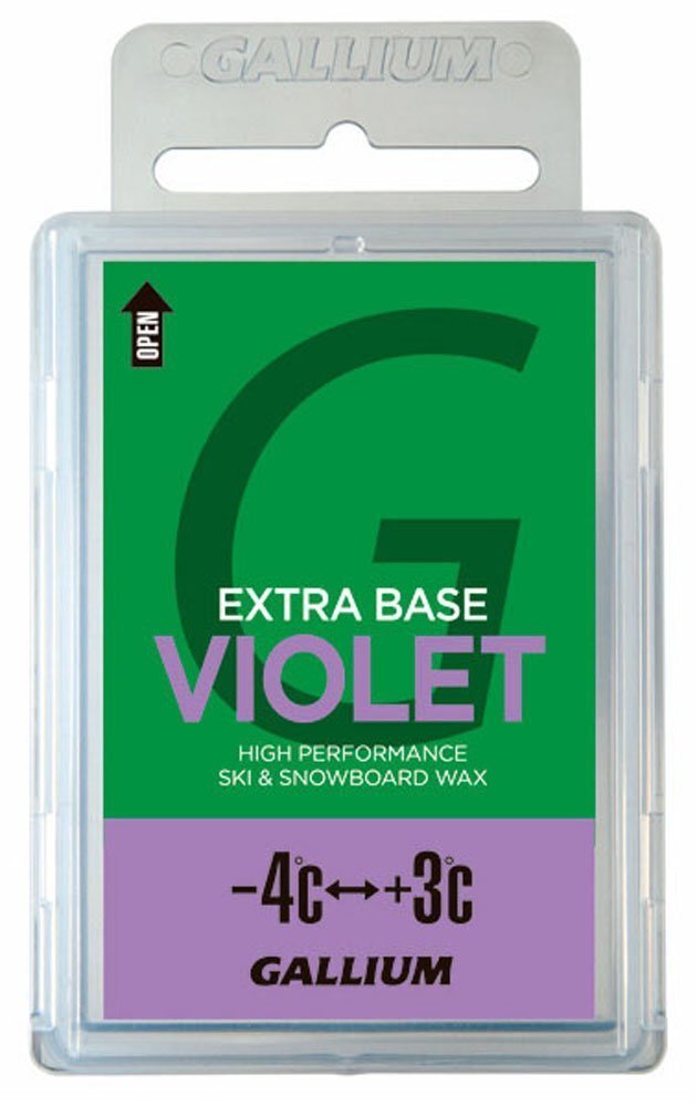 GALLIUM(ガリウム) EXTRA BASE VIOLET SW2075 ホットワクシング用ワックス -4~+3℃ 100g スキー スノーボード_画像1