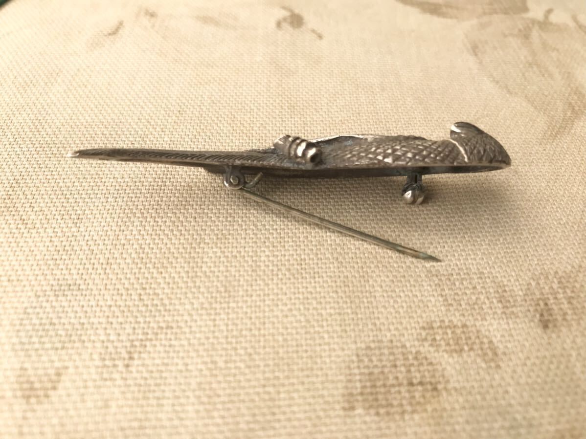  античный Vintage попугай длиннохвостый попугай птица toli bird BIRD узор silver серебряный 925 серебряный брошь браслет цепочка для ключей 