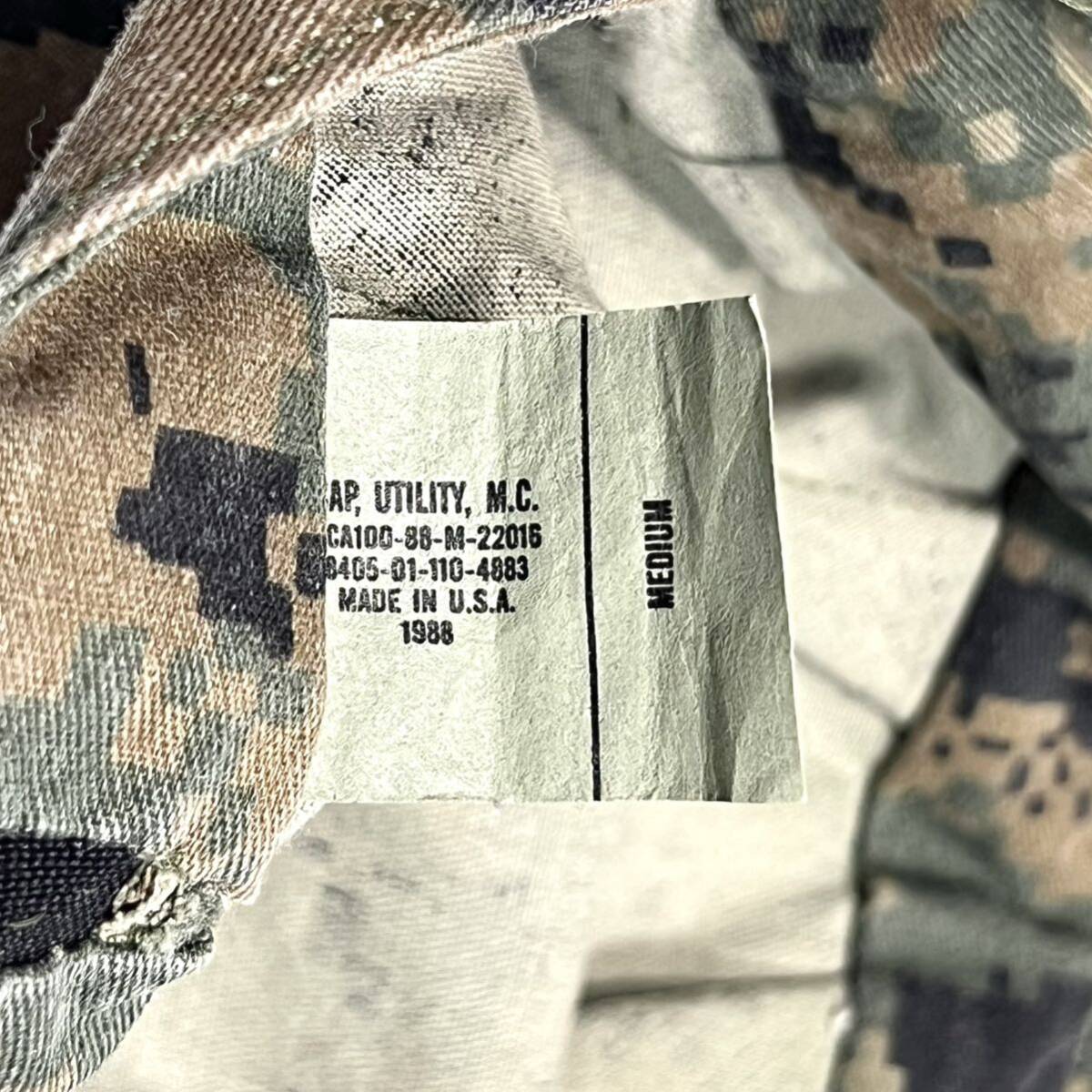 CAP UTILITY MC M/MARPAT WL (検 米軍実物放出品 USMC 海兵隊 CAP UTILITY MC M/MARPAT WL (検 米軍実物放出品 USMC 海兵隊
