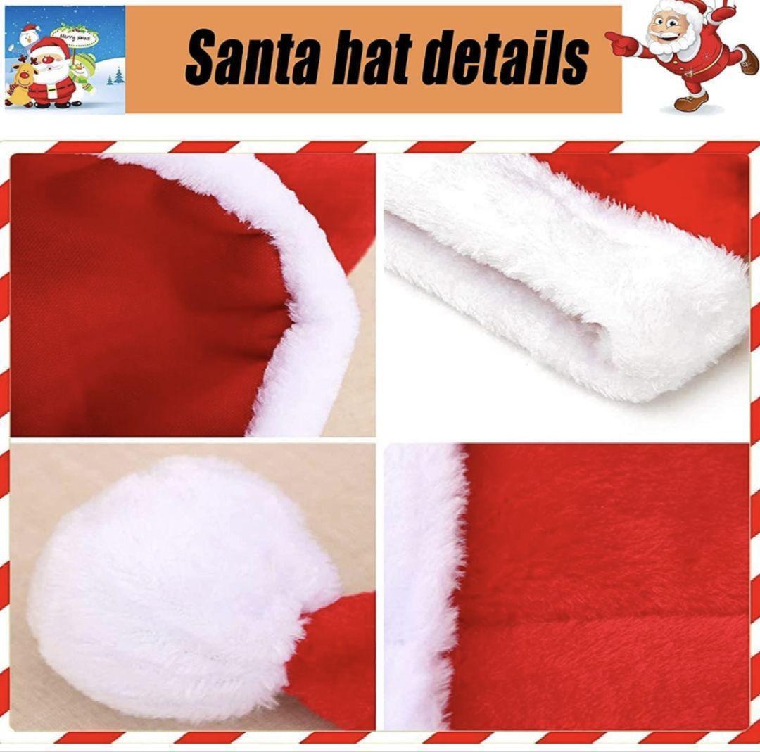 サンタクロース帽子大人用 暖かく快適なクリスマスパーティコスプレ_画像5
