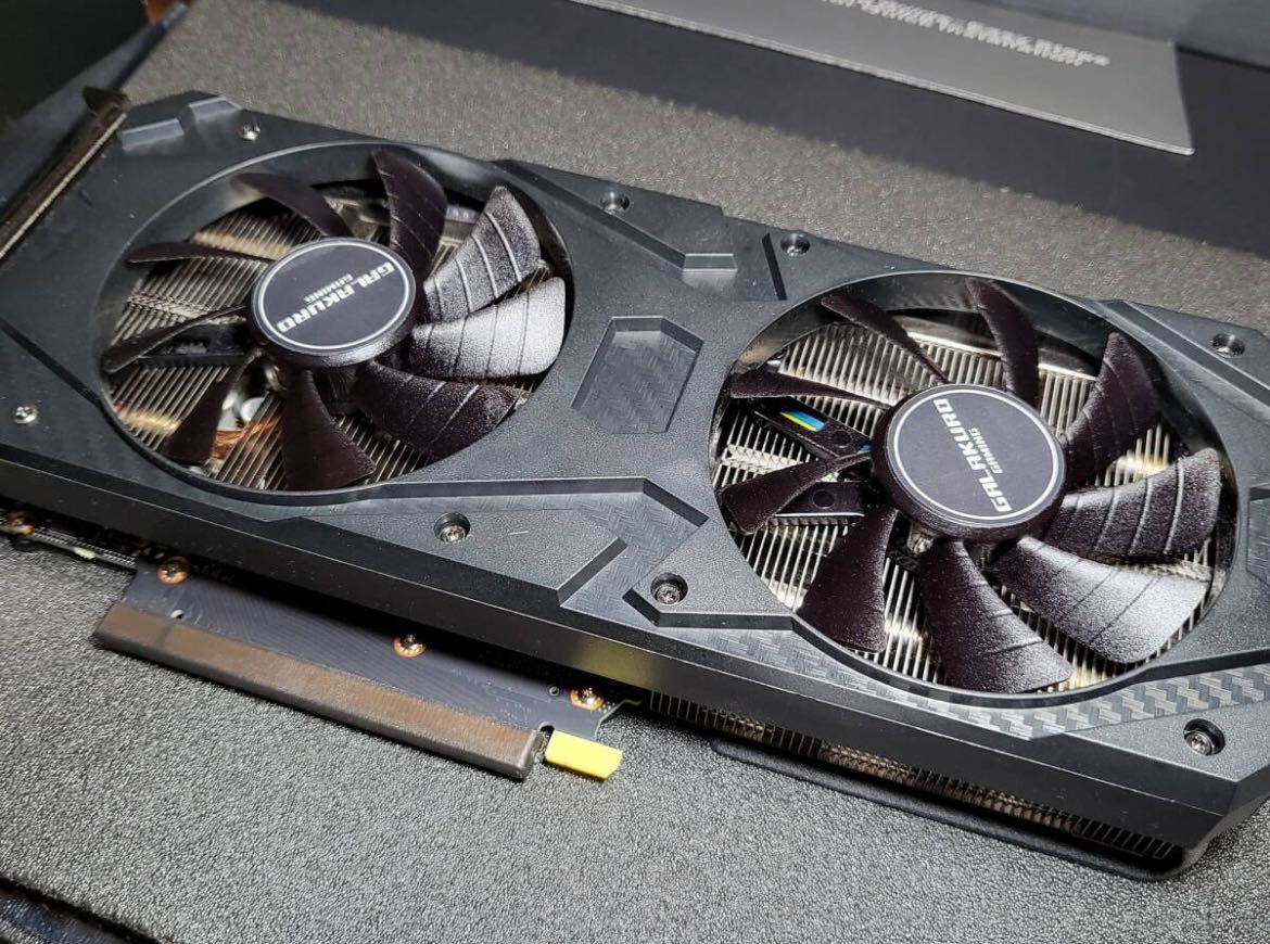 【中古美品】玄人志向 Galakuro GeForce GG-RTX3060Ti-E8GB/DF ブラックの画像3